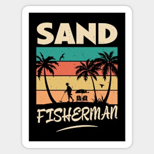 Sand Fisherman - Funny Metal Detecting for Dad Humor Sticker